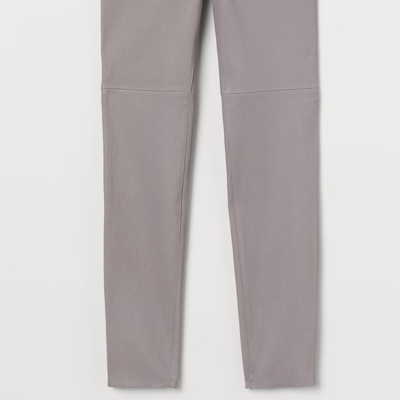 H&M NEW Gray Faux Leather High Waist Leggings XS - Picture 3 of 8